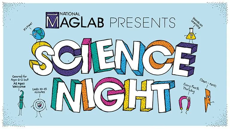 NationalMagLab's tweet image. Join us at a FREE, virtual &amp;amp; family-friendly Science Night on Thursday, Jan 20 as we share our enthusiasm for #magnets and the #science they enable.  #ScienceEvent #HandsOnScience  bit.ly/2yrxD4k