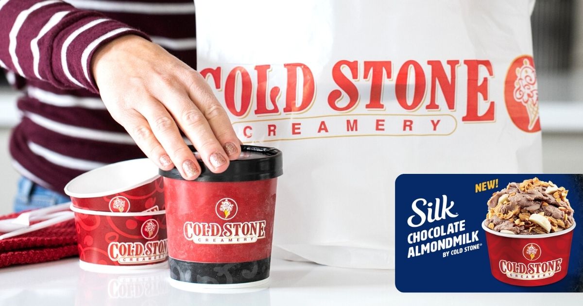 #ad Talk about a match made in heaven-- <a href="/LoveMySilk/">Silk</a>  and <a href="/ColdStone/">Cold Stone Creamery</a> have come together with a featured Creation, Don’t Cry Over Spilled Silk! Bananas, peanut butter, and roasted almonds all folded into Silk® Chocolate Almondmilk frozen dessert. Amazing!