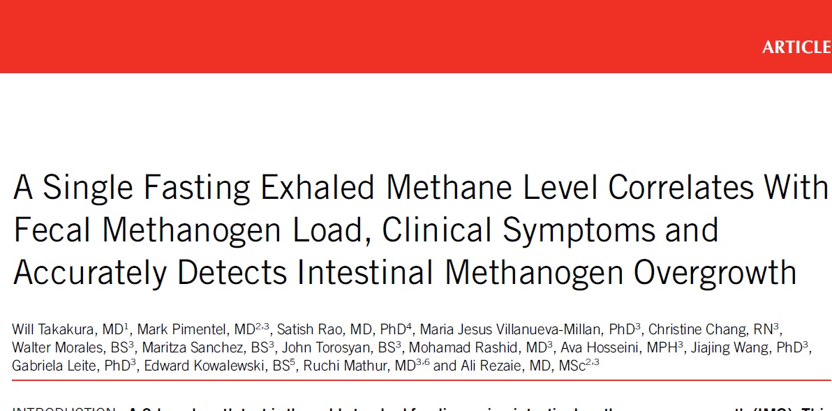 AliRezaieMD's tweet photo. In our large multilevel study, fasting CH4 level≥10:
Accurately diagnoses IMO on lactulose &amp; glucose breath test
Correlates w/ constipation &amp; gas
Correlates w/ stool methanogen load
Remains stable without Rx
Daily CH4 levels decrease predictably with Rx

https://t.co/dPPoTP57OK https://t.co/ligNU1tYK7