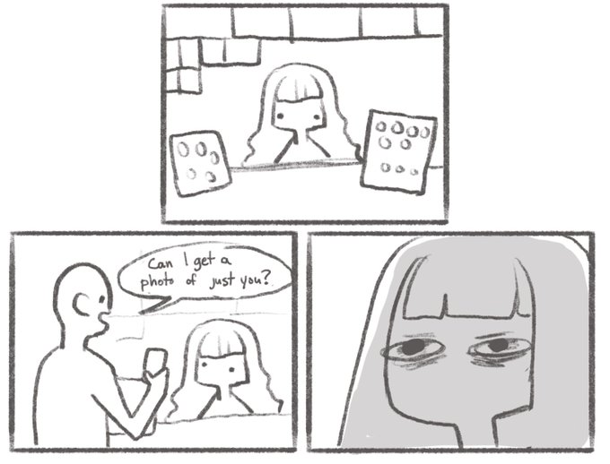 Found this relic I drew during anyc 2019 and am glad I don't do cons anymore (pandemic aside) 