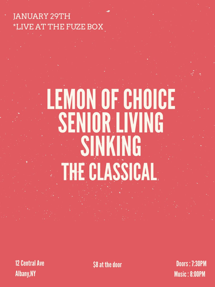 SENIORLIVING518's tweet photo. JANUARY 29 FUZE BOX STILL HAPPENING W THE BEST #sinkingwma #lemonofchoice #theclassical #seniorliving https://t.co/AGLTSx70sL