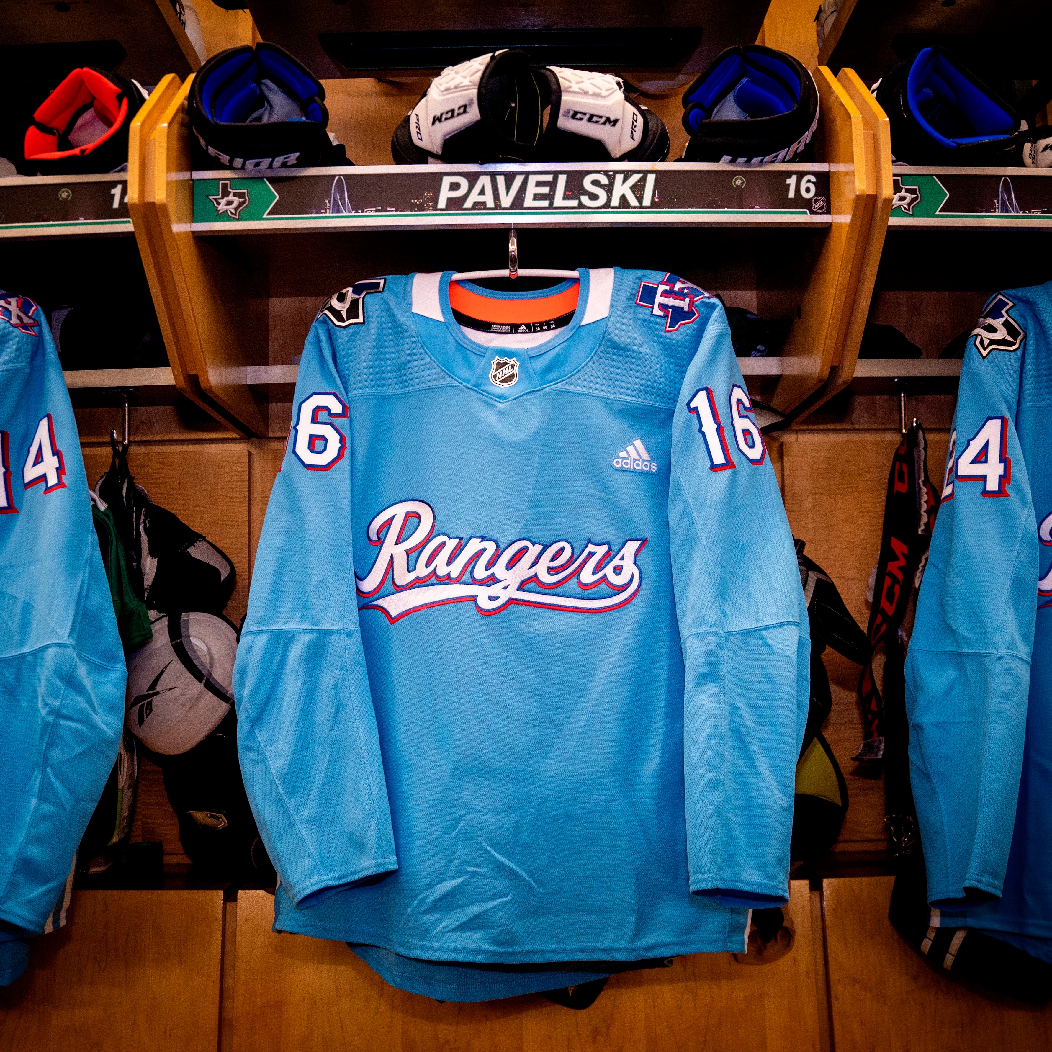 FOX Sports: MLB on X: The Dallas Stars are wearing Texas Rangers powder  blue jerseys tonight 😍🔥 📷: @DallasStars  / X