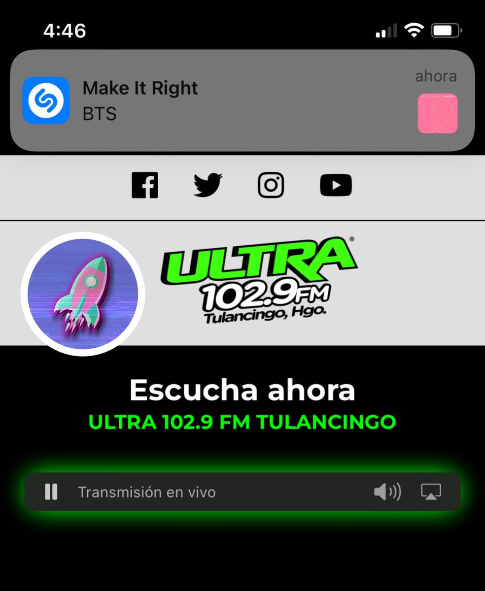 RadioRocket_'s tweet photo. Hace unos minutos pudimos escuchar #MakeItRight de @BTS_twt en compañía de #DianaMontiel en el programa #GeneracionMillenium
Gracias a todo el equipo de @UltraRadioTul por ponernos música de @BTS_twt 💕 https://t.co/W8LyNOc6h2