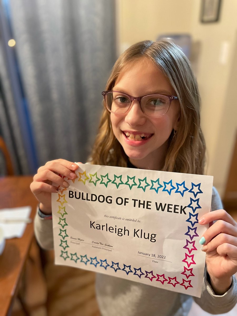klugPEresource's tweet photo. This school year has been tough in many ways…different ways than last school year. I sure am proud of this little @BodkinAACPS 4th grader for continuing to do her best! #bulldogoftheweek #BodkinES #prouddad https://t.co/GKjg5OfvS5