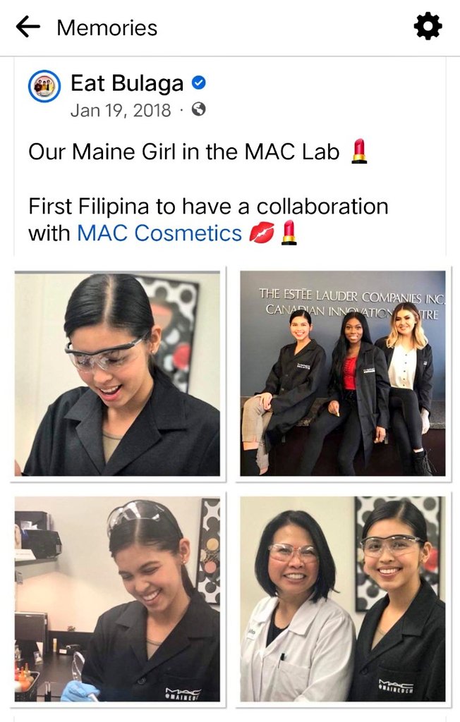 ma1208an's tweet photo. 4 years ago...
Our MAC Maker @mainedcm 💋
#MaineMendoza
#MaineForMAC https://t.co/XJN4cHlpJt