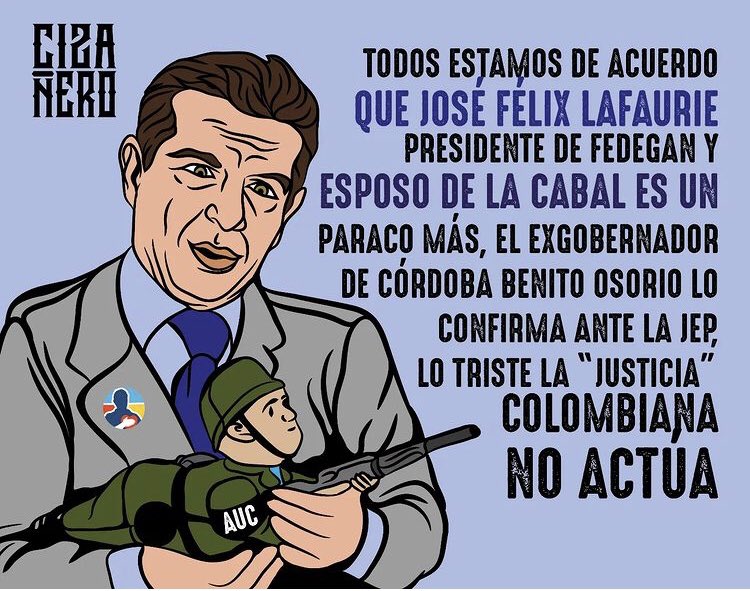 Y crece y crece el círculo de personas directamente relacionadas con Uribe y a la vez, directamente relacionadas con el paramilitarismo. Era evidente, pero hoy ya hay un testimonio serio. LAFAURIE PARAMILITAR. #UnCrimenEs #BenitoOsorio
