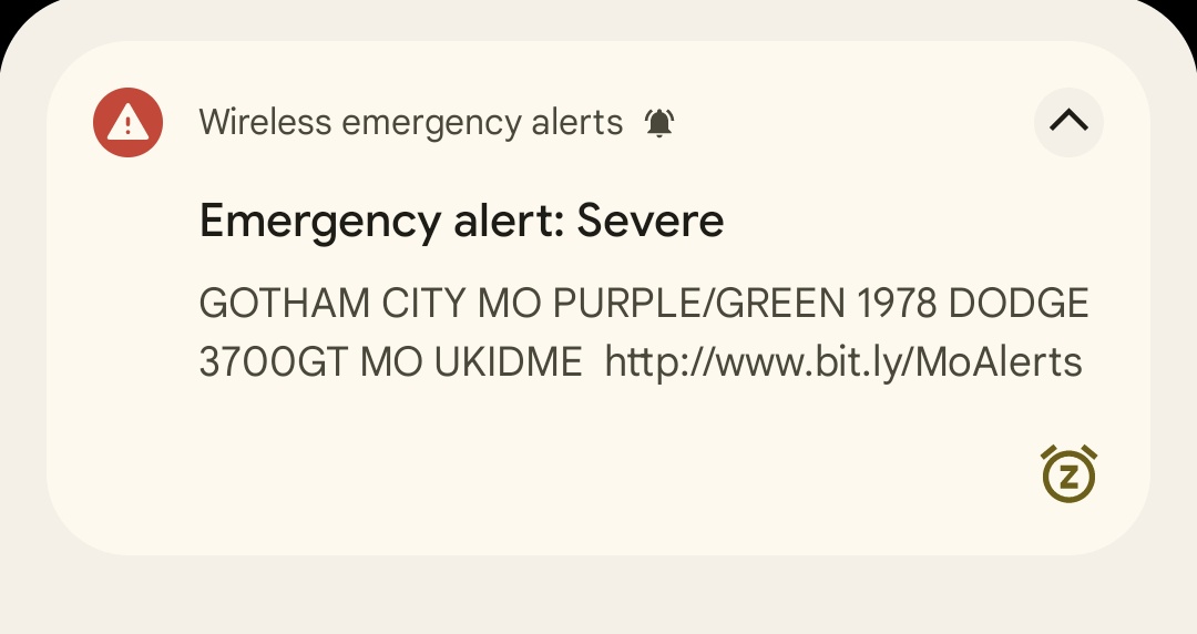 Holy Fake Emergency Alert, Batman. #mshpalerts #Batman