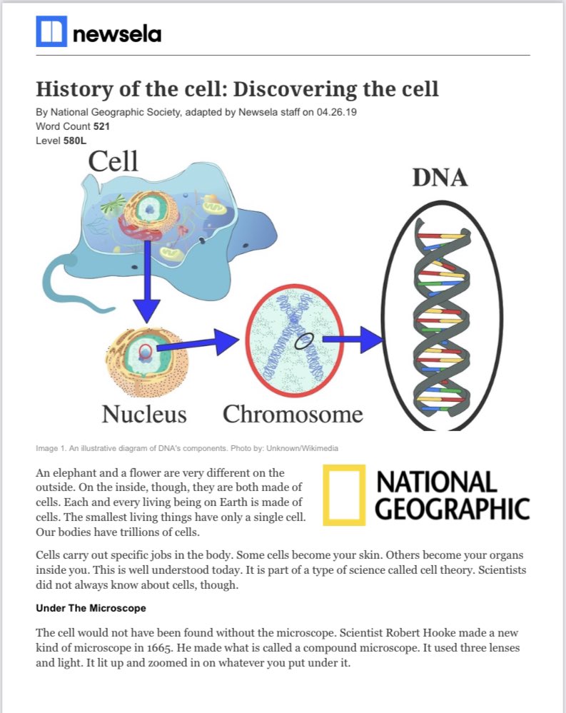 BlackwellReads's tweet image. Gotta love when students ask if you’re friends with the science teachers because this week’s @Newsela Article of the Week (homework) is about something they learned in science class 😂 #teacherwin #crosscurricular @LennoxSci @Tyler15d @MrsMCLopez @MrBannerman