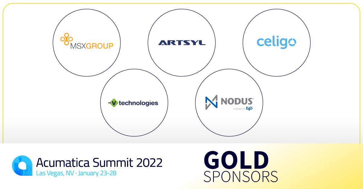 Acumatica's tweet photo. It's Summit Sponsor Shout-out time! Thanks to Gold sponsors @MSXGroup @ArtsylTech @celigoinc @ShipVtech @NodusTech for supporting this year's event.

See all of our sponsors here: https://t.co/odnnfslLHp #AcumaticaSummit https://t.co/Ng6HRHAqY4