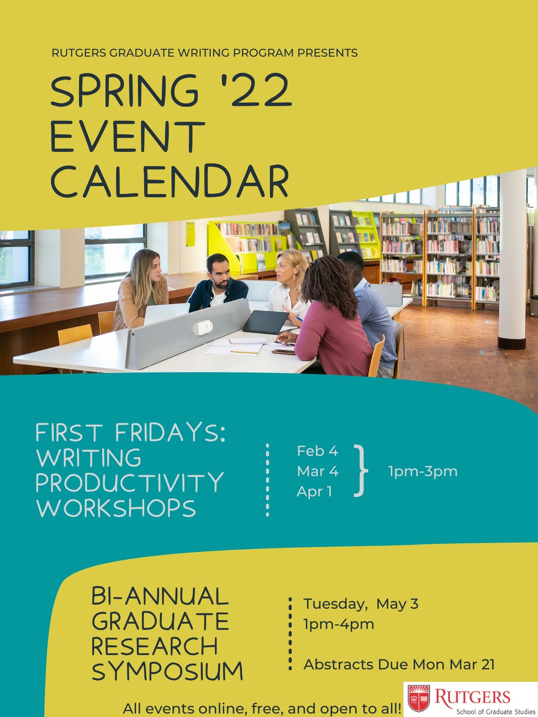 Rutgers Spring 2022 Calendar Rutgers Graduate Writing Program On Twitter: "Welcome To The Spring  Semester! Even Though Our Classes Are Currently Full, You Can Still Be  Involved With The Gwp Through Our First Friday Workshop Series