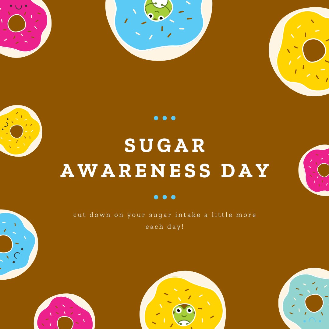 HppyHlthyTweets's tweet photo. 🍩Happy Sugar Awareness Day!🍩 If you're intaking sugary treats quite often, try to cut back on those and trade them in for a calcium filled snack :) https://t.co/s0lOoTbLqh