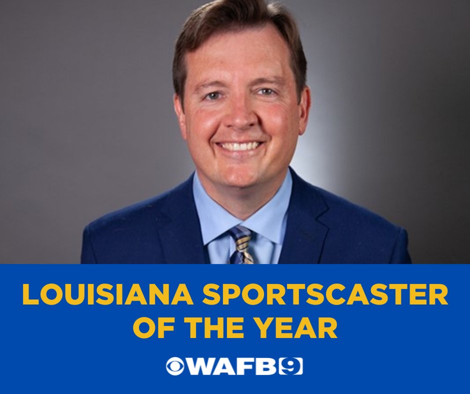 WAFB9Sports's tweet photo. Congratulations to @WAFB sports anchor/reporter @JacquesDoucet on being named Louisiana Sportscaster of the Year.

https://t.co/DrsL5MXKGQ https://t.co/EdEy5dehY8