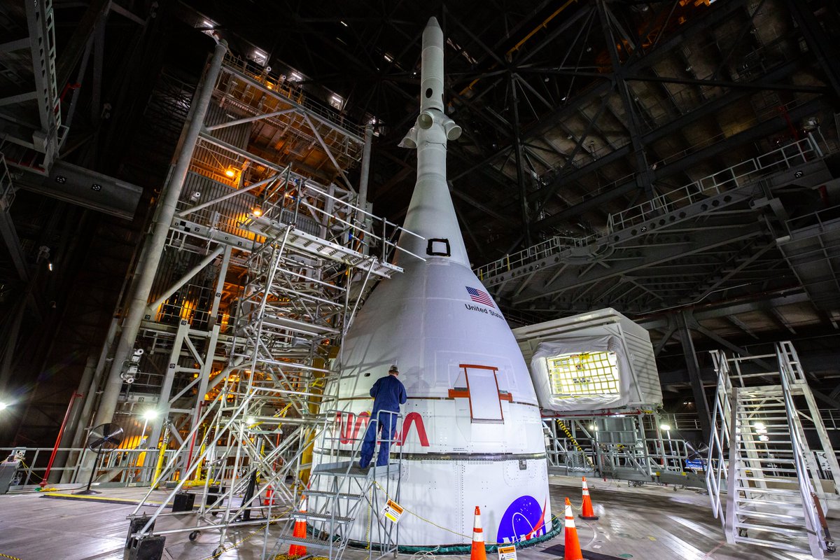NASAKennedy's tweet photo. We are GOING.

🚀🌙 Members of the media are now invited to apply for launch and prelaunch activities related to @NASA's #Artemis I mission. Get the details, application deadlines, and more: https://t.co/vLVN65V8i0 https://t.co/SFwfdZUKmz