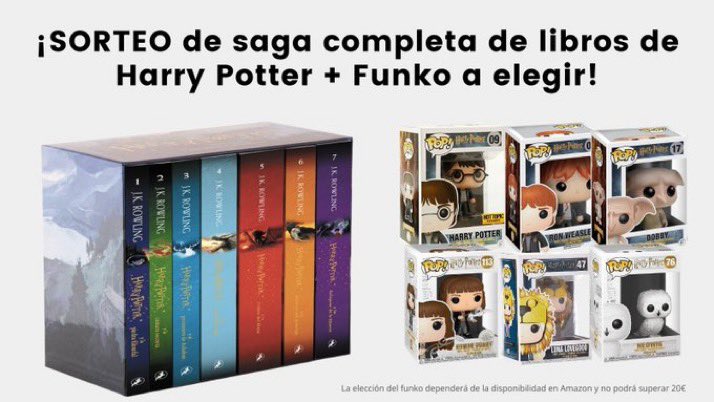 ¡Sorteo de un pack con todos los libros de Harry Potter + Funko a elegir!

Para participar solo dos pasos:

🔄 RT este tweet
✅ Seguir a <a href="/fastlovestudios/">Fastlove Studios</a>

⏰  Ganador: 25 de Enero

¡Suerte a todos!