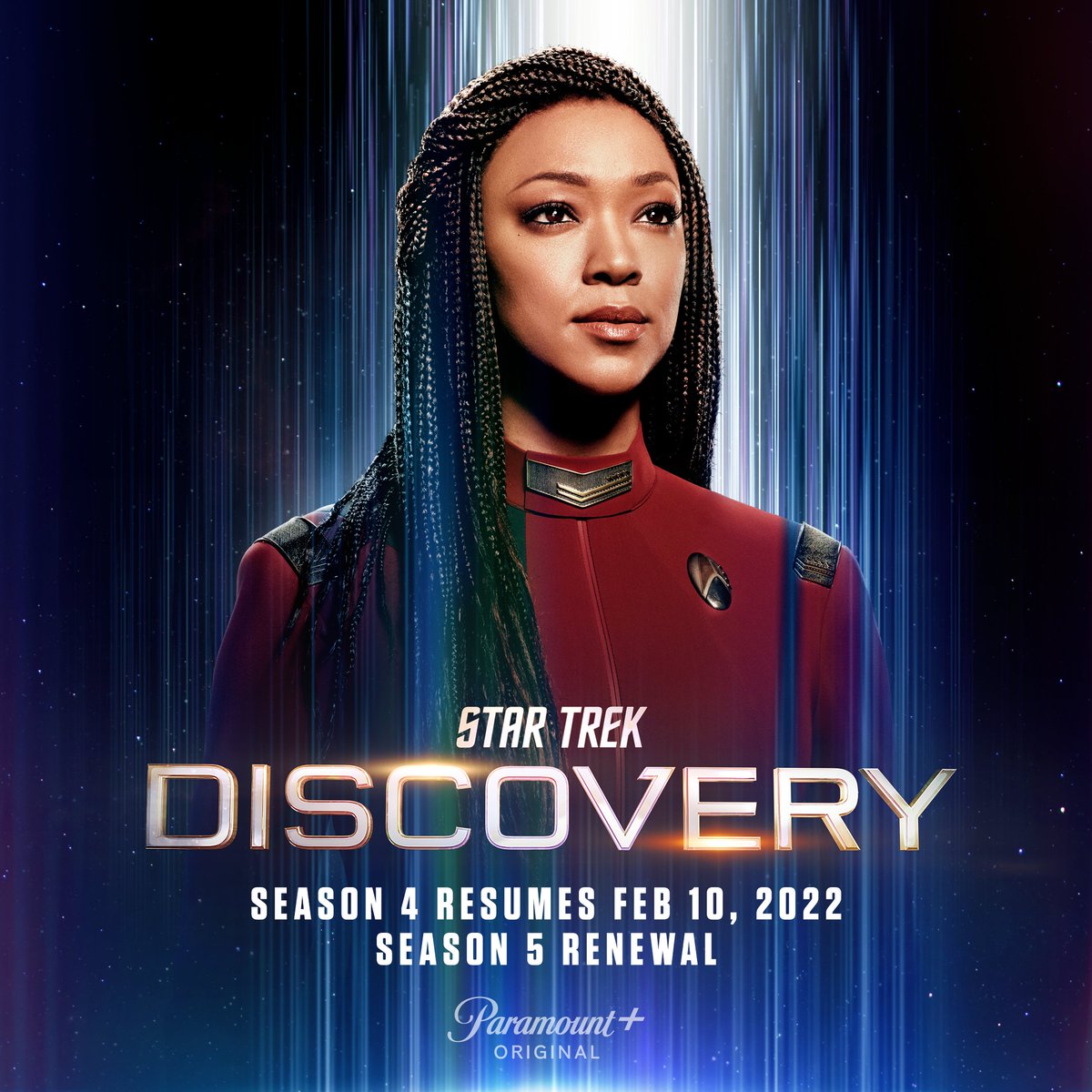 StarTrekOnPPlus's tweet image. The @StarTrek Universe is boldly going into 2022 with a slew of exciting announcements, including release dates and season renewals for your favorite shows on @ParamountPlus! Learn more here: bit.ly/2022TrekNews