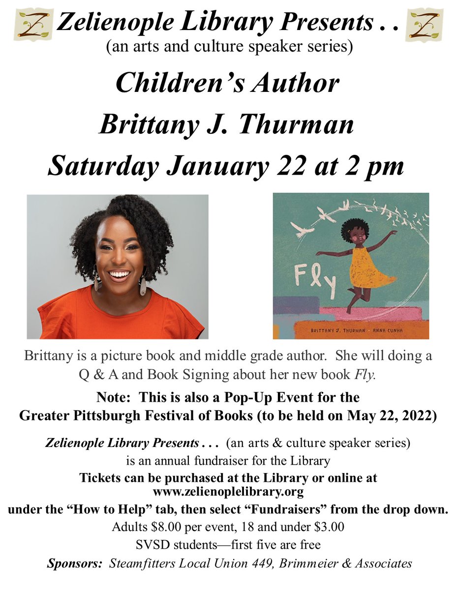 LZelienople's tweet photo. Your chance to meet a children's author in person.   Q &amp; A and book signing included. https://t.co/RrgDba1Vl1