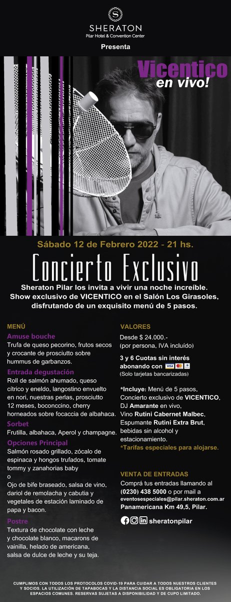 Sábado 12 de Febrero - 21 hs.- Salón Los Girasoles VICENTICO en vivo! - Concierto Exclusivo #vicentico #concierto #envivo #SanValentin #enamorados