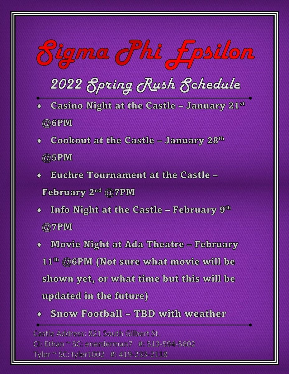 SigEpONU's tweet photo. Looking for some fun this Spring? Rush SigEp!
#sigep #ONU https://t.co/ry66XuPQso