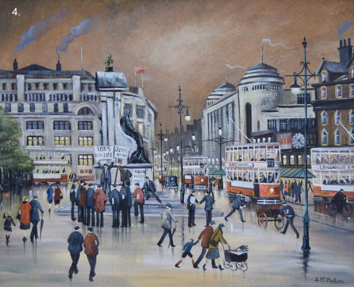 GrimArtGroup's tweet photo. 🎶Don't it always seem to go … That you don't know what you got 'til it's gone 🎶 🤔 #Protests

1. A Protest March by Laurence Stephen Lowry
2. A Protest by Brian Shields
3. The Protest by Fred Yates 
4. Protestors in Piccadilly by Bernard McMullen https://t.co/spDZvlIt24