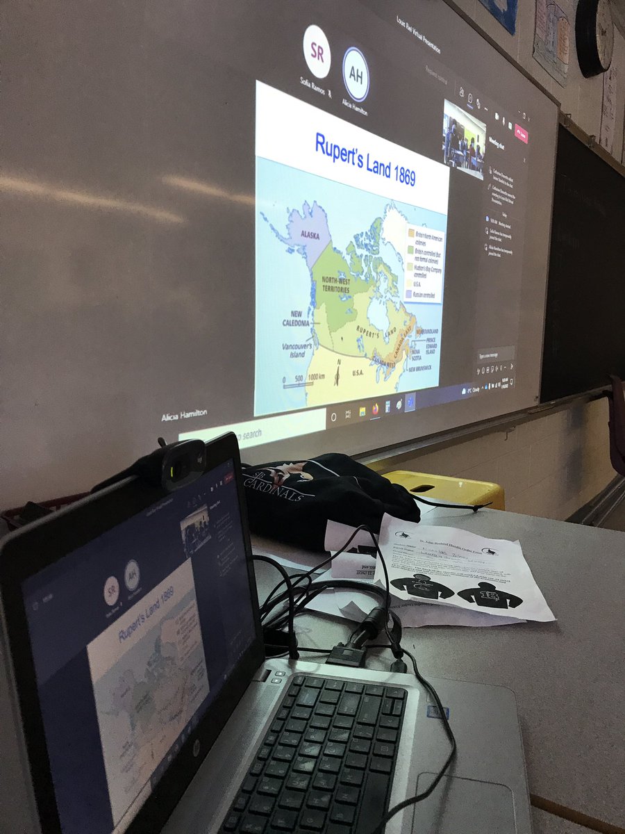 WCDSBLiteracy's tweet photo. Thanks to Alicia Hamilton for speaking with the @BrebeufNews #grade8s today about #louisdavidriel and his contributions to #canadianconfederation https://t.co/NFudpAEINB