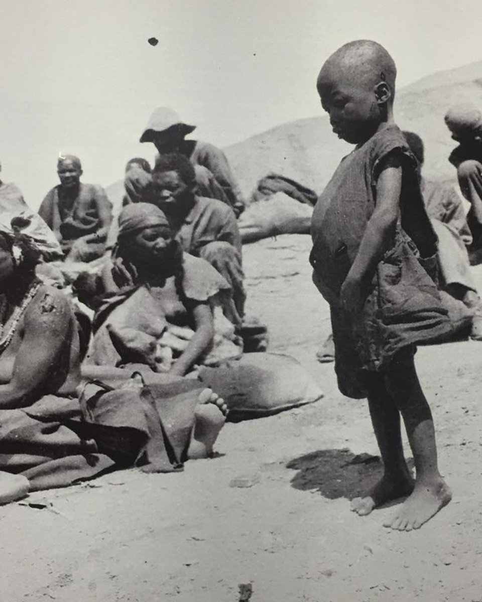 Image of an infant prisoner on Shark Island aka Death Island which was used as a brutal concentration camp by the Germans from 1904 to 1908.On Shark Island, the Herero and Nama peoples were beaten and starved and forced into slavery. #genocide