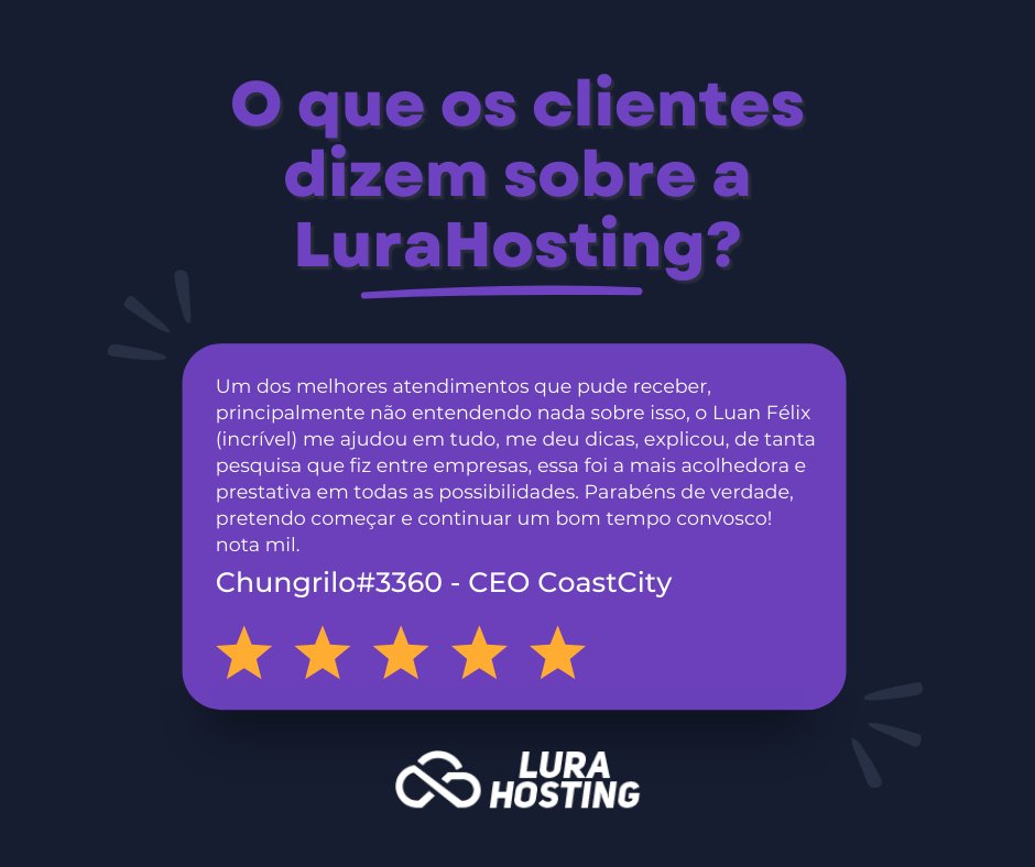 lurahosting's tweet photo. Feedback diretamente de Portugal! 🧑

Um de vários feedbacks que recebemos diariamente de clientes que confiam no nosso serviço e estão conosco para o que der e vier!

Tire seu projeto do papel, abra seu servidor com a LuraHosting. https://t.co/ARBromLtp4