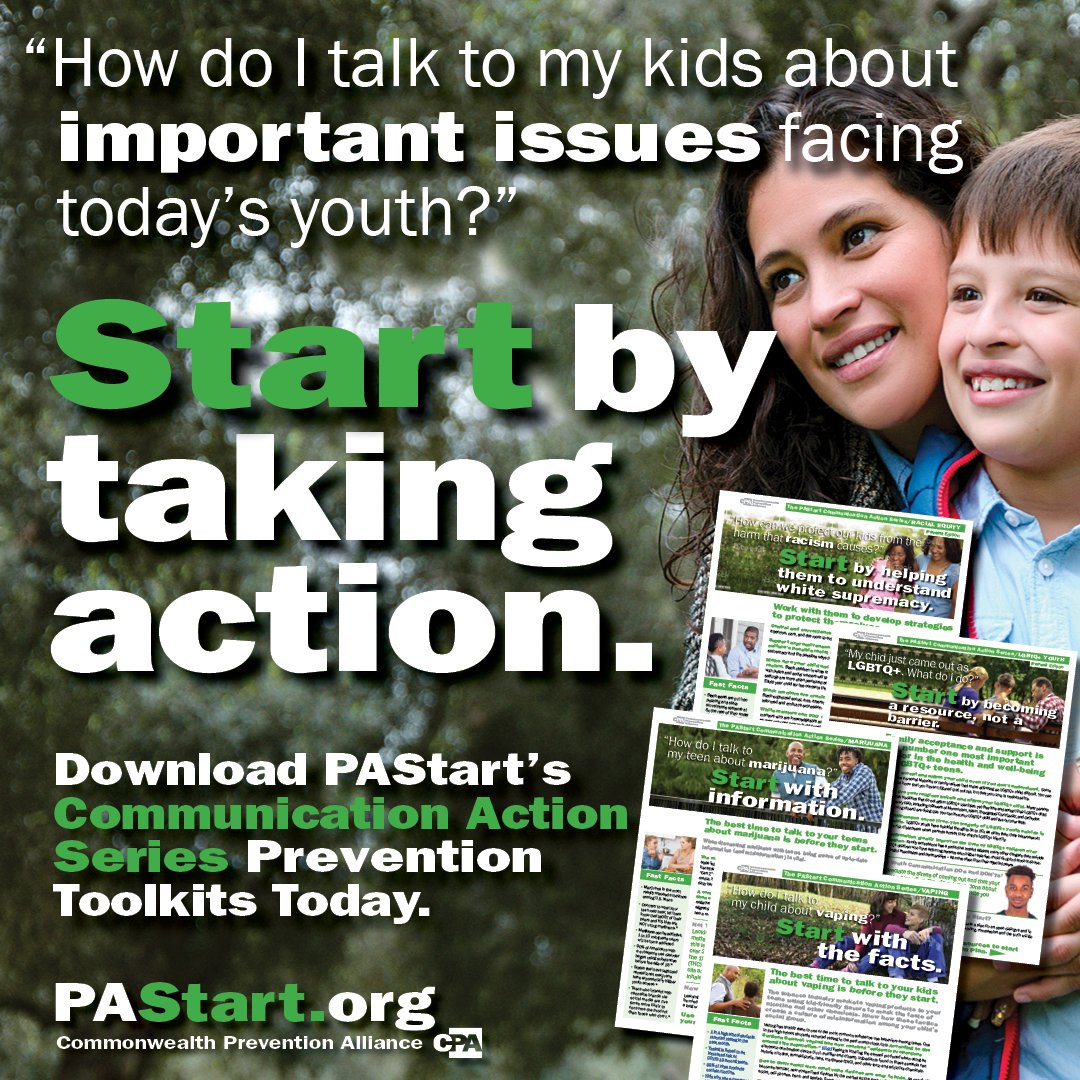 PreventionPa's tweet photo. Let us help prepare you to discuss important issues with your child. Find our easy-to-use toolkits here: https://t.co/vw7sfXs2w3 #PAStart #PAStartbyTakingAction https://t.co/29XhvpWERJ
