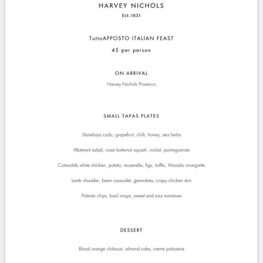 30th JANUARY 
Pop up at Harvey Nichols- link in bio to book or for more info. 🤞🏻💫