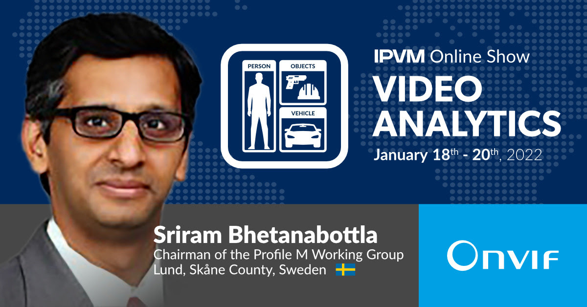 ONVIF's tweet photo. This Thursday, January 20th 12-12:30 ET, learn about video analytics, ONVIF &amp; #ProfileM with #ONVIF Chairman Leo Levit and Chairman of the Profile M Working Group, Sriram Bhetanabottla. Available to @ipvideo subscribers! #TechTuesday https://t.co/DBsvDV7hyD