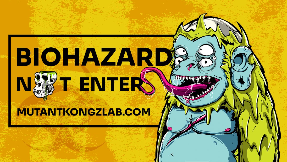 SerumLabzNFT's tweet image. ⚠️ ATTENTION ⚠️

The scientists from Mutant Kongz Lab decided to close the community to control the spread of the virus and prevent more kongs from getting infected. 

Every day we will open spots for new kongs in order to help us find a cure. 

Help us to spread this message.