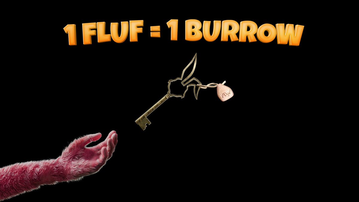 flufworld's tweet photo. You heard it here 1st Fluffle!  If you've been in our https://t.co/hVxLDBAsa4, it's all you've heard for weeks! 1 FLUF = 1 Burrow 

With Flufs guaranteed mint priority, they're your best bet for landing a @beyondvrgames burrow. 

Get yours here https://t.co/F0cEvq3HGK #FLUFworld https://t.co/wJzjI2RX1K