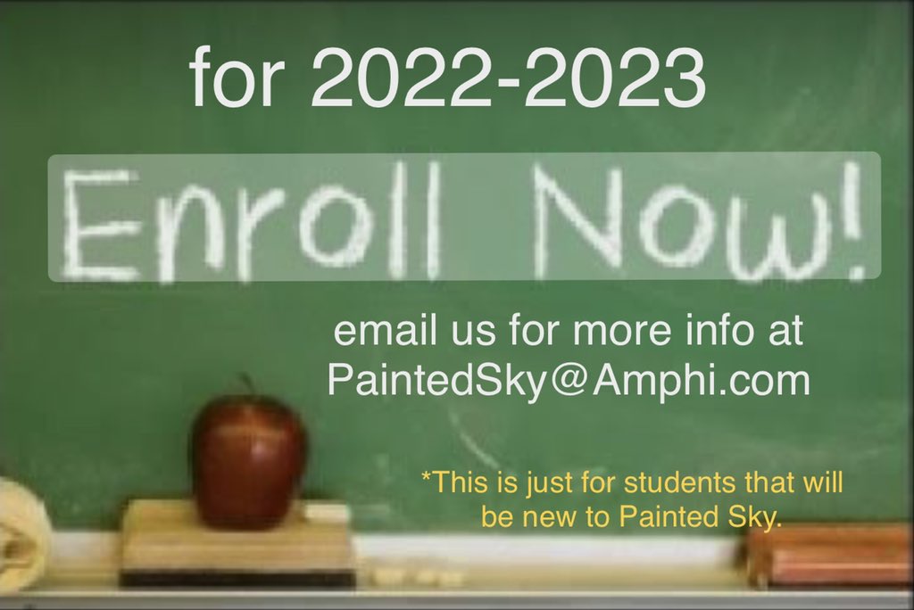 PaintedSkyElem's tweet photo. Enroll NOW for 2022-2023!!! 
We would love to have your family be part of our school community! Painted Sky is a wonderful place for kids! https://t.co/In1ZORNj3C
