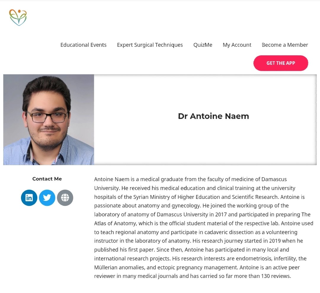 AntoineNaem's tweet photo. Delighted to join the family of @gynaefellow and thrilled to collaborate with my wonderful team on developing the #endometriosis chapter!
Thank you Dr @AlazzamMD for giving me a chance to work on the thing I am passionate mostly about!
https://t.co/uTFYltWiBt https://t.co/KcXZFvmJm1