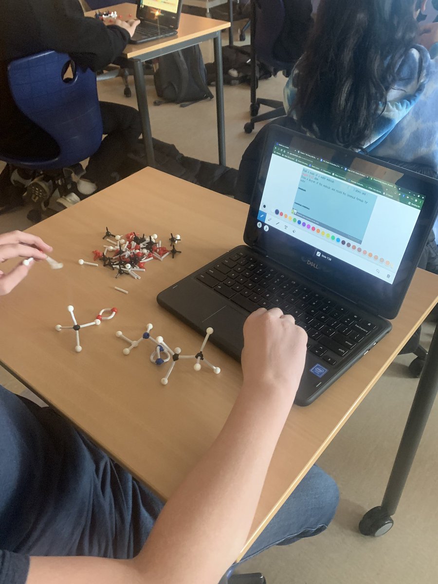 Mrs_Pulsifer's tweet photo. You learn a lot about a student’s personality when you put a manipulative in front of them—> some are sorters, some are builders, and some simply follow directions and stay on task 👩🏼🔬👩🏼💻 #chemistryofmaterials @PearDeck @LabAids @SEPUP_UCB #novipower https://t.co/kT4v2H5zaq