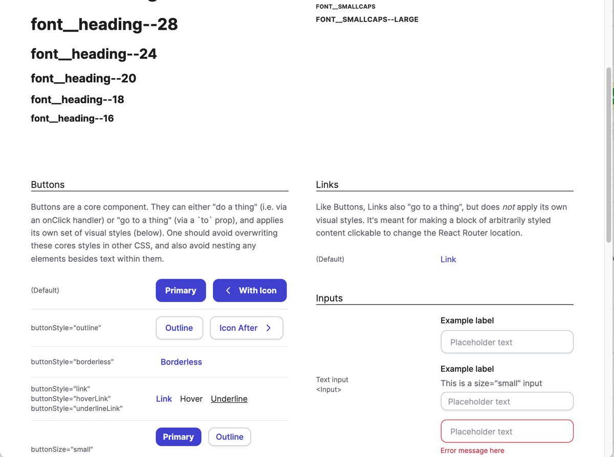 stephyeung's tweet photo. With the new design changes rolled out, not only are defaults standardized and actually used throughout the app, I also implemented a component library so we can easily visually see all the components we use. https://t.co/GdZ9xbXpYM
