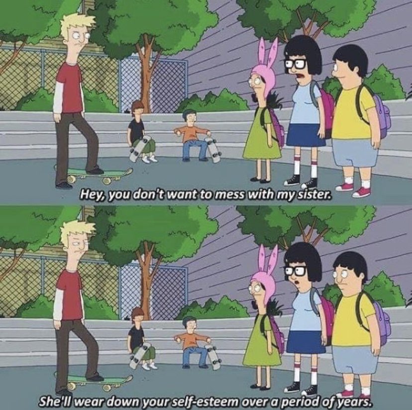 bellalunaestela's tweet photo. ‘bob’s burgers’ energy for each zodiac sign ~ virgo https://t.co/jD2TIWa3bj