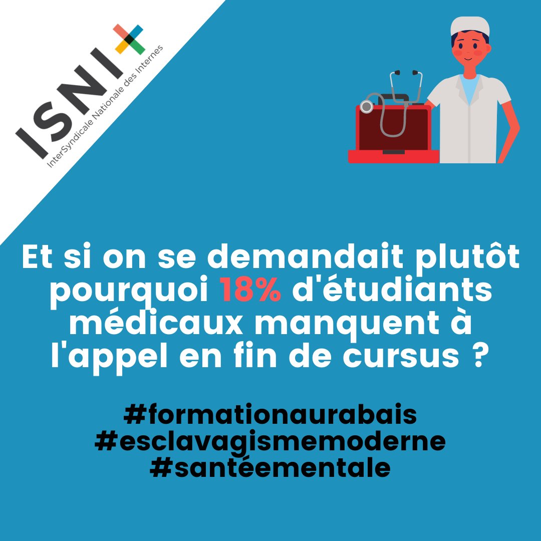 ISNI - InterSyndicale Nationale des Internes tweet media