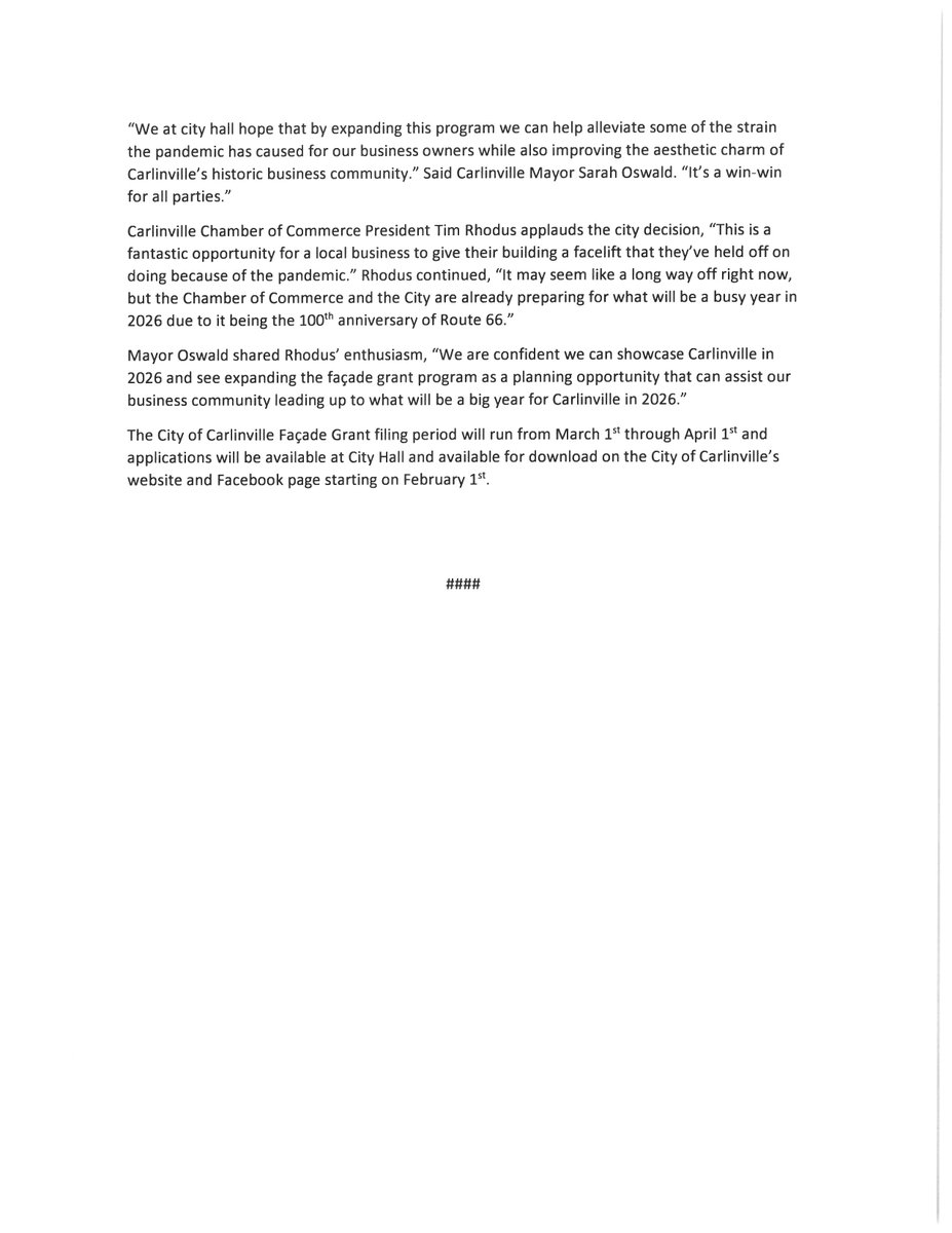 City of Carlinville (CarlinvilleIL) Twitter