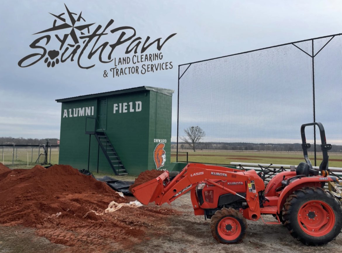 SubiBaseball's tweet photo. The entire Subiaco Baseball community wants to extend a huge THANK YOU to @JWEnloe35 of SouthPaw land clearing &amp; tractor services. Our infield was completely turned around and upgraded in just 1 day. Nothing but great things to say about Coach Enloe and his services. #SABaseball https://t.co/huWcmuDTBg