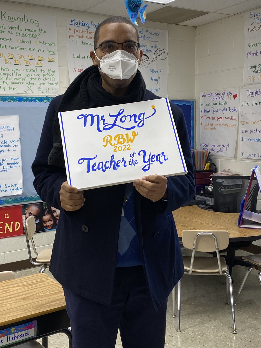 RBWTinyTigers's tweet image. We are sending out a huge congratulations to our Teacher of the Year, Mr Long!  Mr Long gives his students everything he has and more.  RBW is lucky to have him!