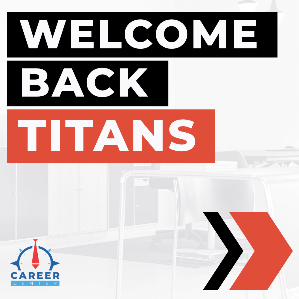 CSUFcareer's tweet photo. Welcome back Titans. While not the most ideal way to start the semester, we'll still be here for you to guide you on your path to a great career! Our online services will provide you with resources to assist you along the way.
#titanswork #csuf https://t.co/Cx5BTQQiws
