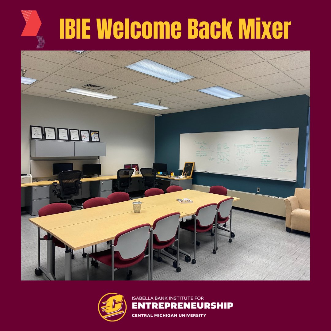 CMUNVC's tweet photo. Event reminder! Students are invited to join IBIE for the welcome back mixer on January 20th at 5:30 pm in Grawn 166.
Stop by to network, learn more about the new space, and enjoy pizza, wings, and more!
#cmu #cmunvc https://t.co/IbYg8PO2xr