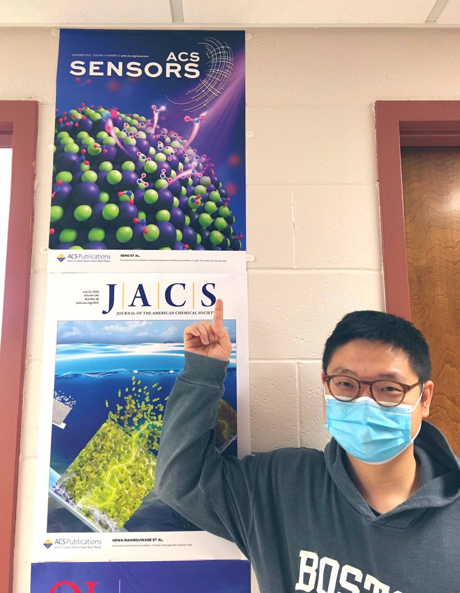 waynestatechem's tweet photo. Looks like @lab_luo is in serious need of more wall space to display his lab's recent research work that made the cover of @ACS_Sensors. #WSUchemistry #electrochemistry #LuoLab https://t.co/cEgbCR1an4