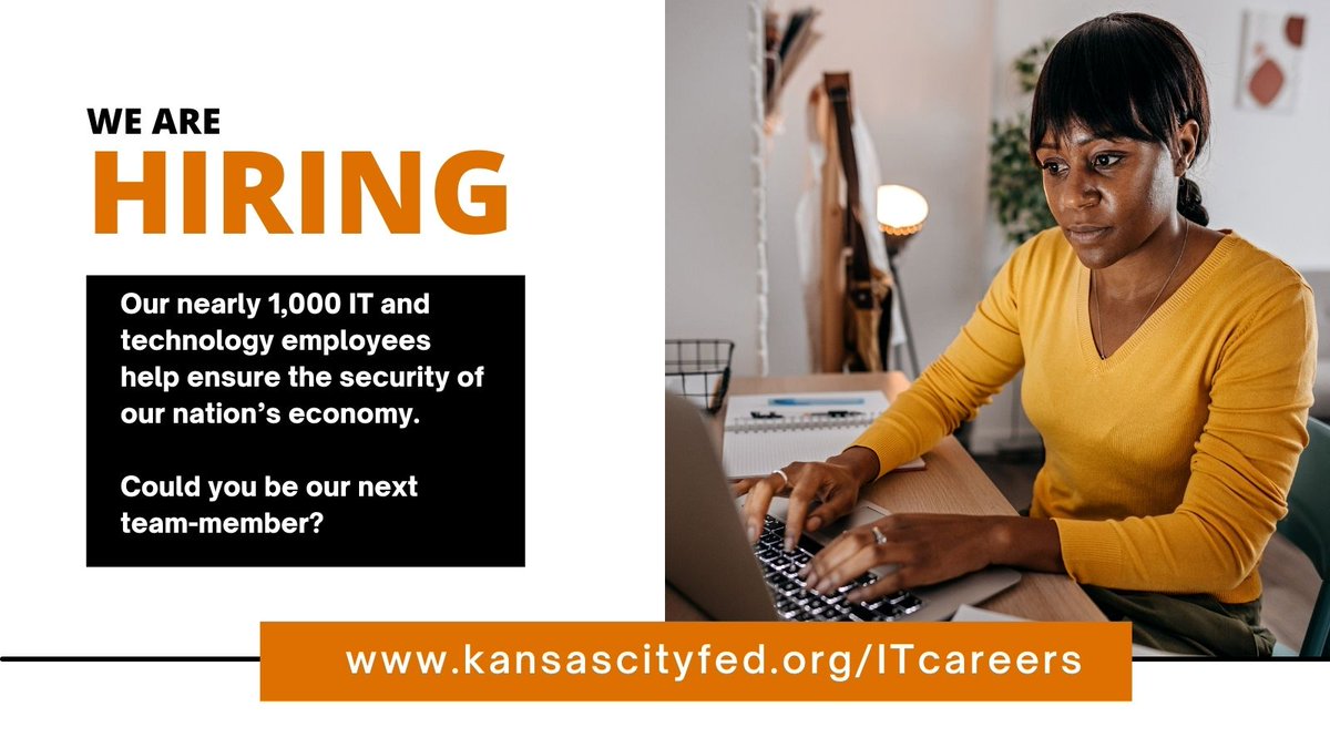 KansasCityFed's tweet photo. We’re not just bankers at the Kansas City Fed. Nearly 1,000 IT &amp; tech employees work here. We’re currently seeking talented Software Engineers to join our team. Learn more: https://t.co/gpEgQx1PYA #TechJobs #KansasCityJobs https://t.co/99gtf6IloU