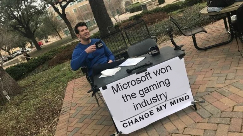 ItsTorzie's tweet photo. Microsoft to me after buying blizzard https://t.co/DxJrENAzb7