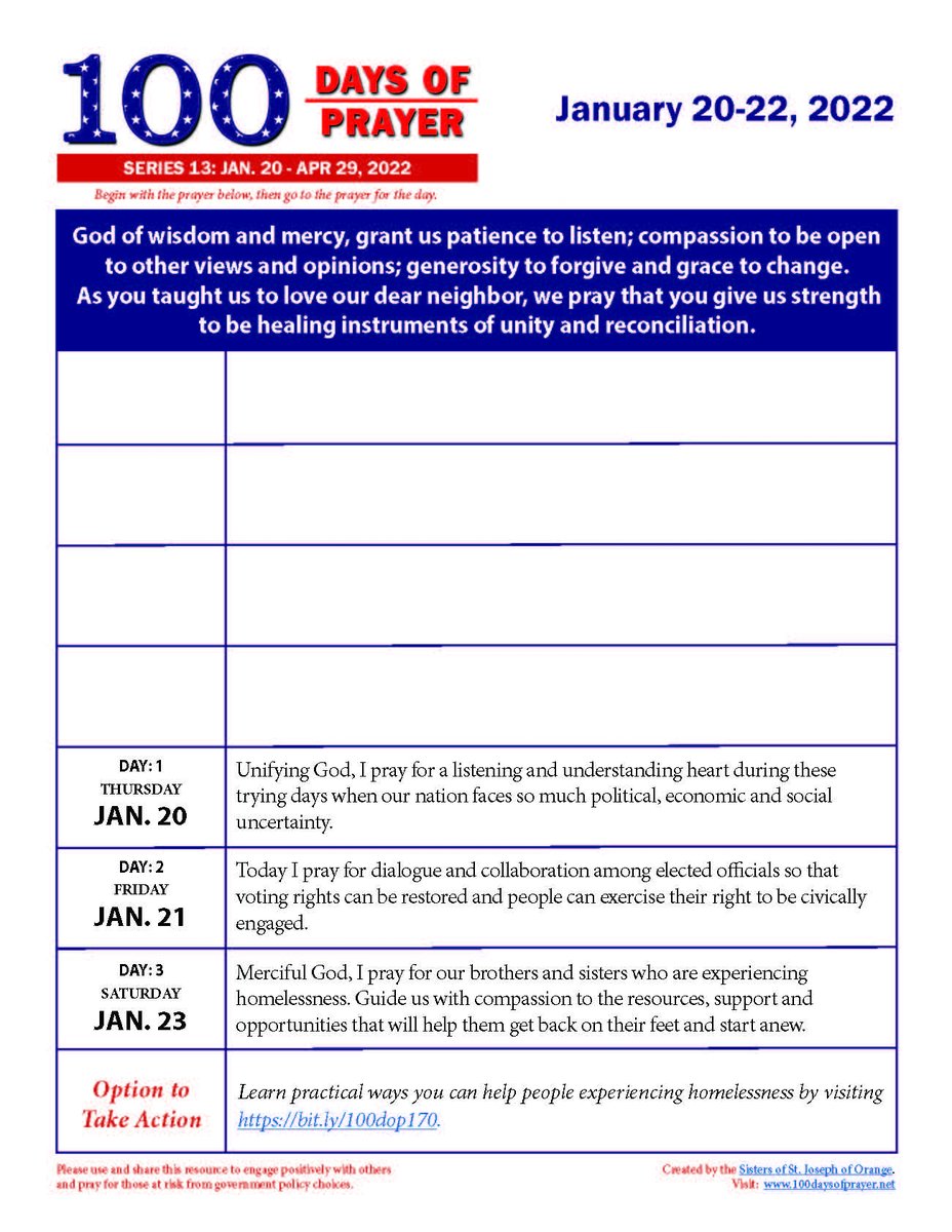 We are excited to announce that our annual series, 100 Days of Prayer, is back! Thank you for being part of this global prayer community. Visit 100daysofprayer.net to view and download each week's prayer guide.