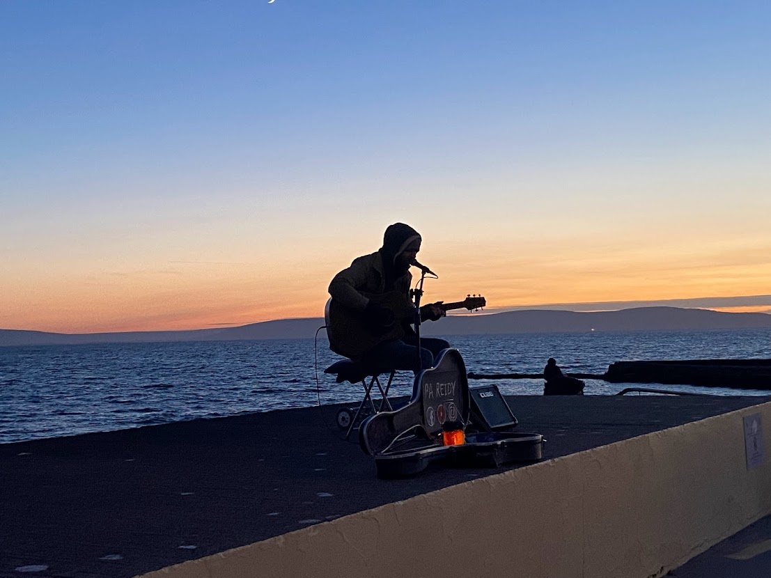 So what song do you think he is singing?
#Salthill #Seaside #Sunset #Singer