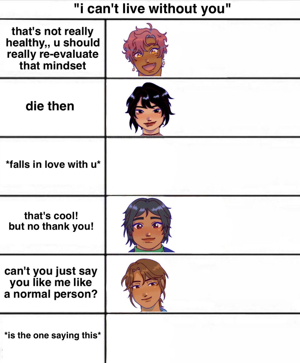 [oc] ocs react to "i cant live without you" 🤔 