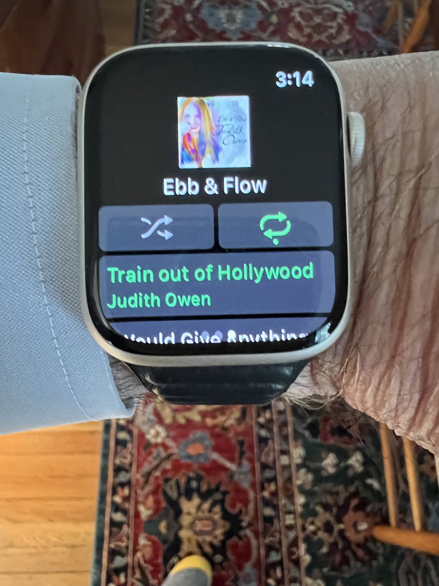 NickSchiavone's tweet image. I love listening to the #Fabulous @JudithOwen through @Spotify on my @Apple Watch 7. Thank you, Judith, for being with me everywhere! #EbbFlow