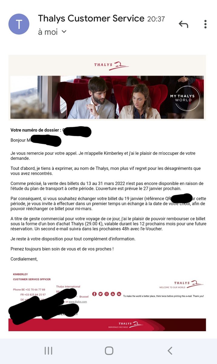 pandouxe's tweet photo. @thalys_fr Bonsoir Kate, pourquoi peut-on acheter des billets jusqu'àu 18 mai mais pas les échanger jusqu'à cette date ? Autre question : pourquoi Thalys ment en parlant du plan de transport ? https://t.co/jrzmJ2NB41
